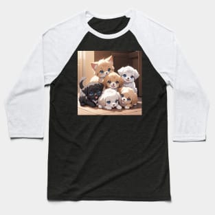 Cute little kittens and puppies Baseball T-Shirt